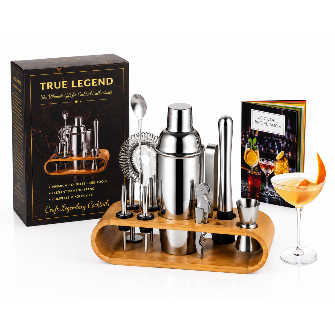 Bamboo Stand Cocktail Set True Legend Pachete | FineStore